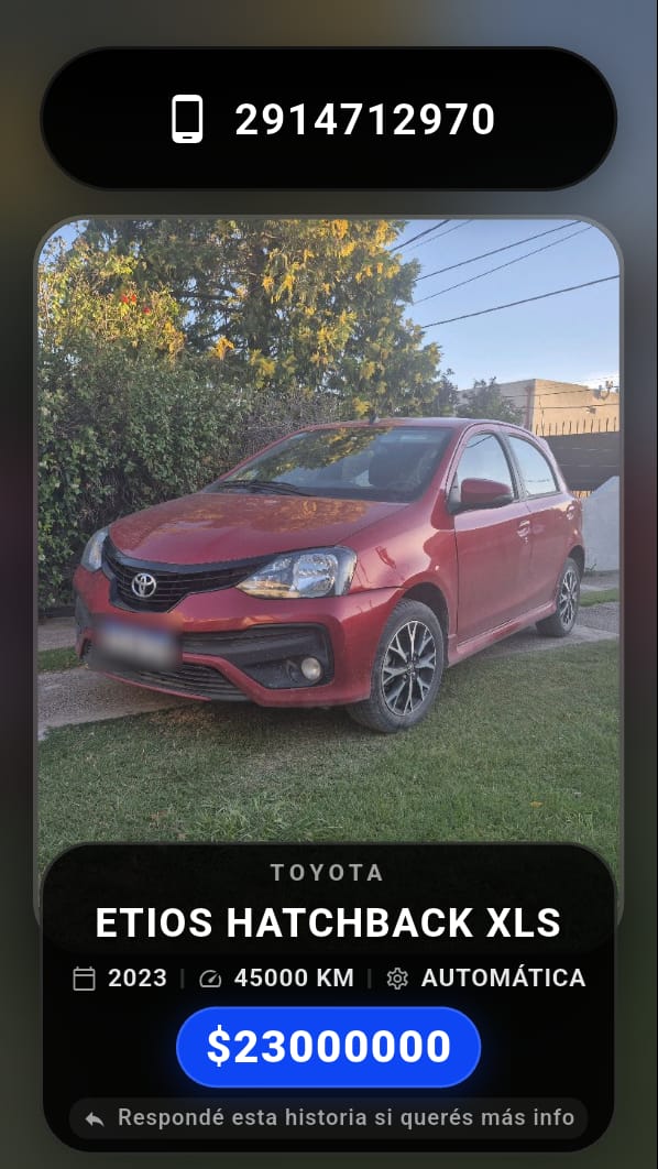 Placa de stock vertical generada